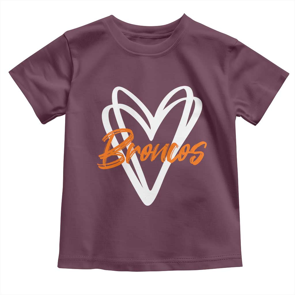 Vintage DFB Toddler T Shirt Football Team Fans Heart Graphic Game Day TS10 Maroon Print Your Wear
