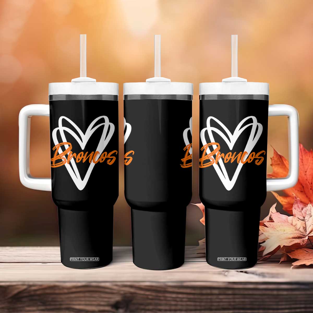 Vintage DFB Tumbler With Handle Football Team Fans Heart Graphic Game Day TS10 Print Your Wear