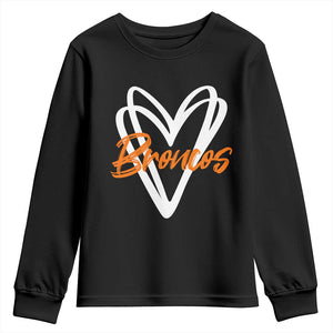 Vintage DFB Youth Sweatshirt Football Team Fans Heart Graphic Game Day TS10 Black Print Your Wear