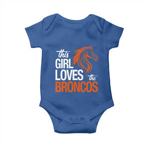 This Girl Loves The DFB Baby Onesie Football Inspirational Game Day Heart Graphic TS10 Royal Blue Print Your Wear