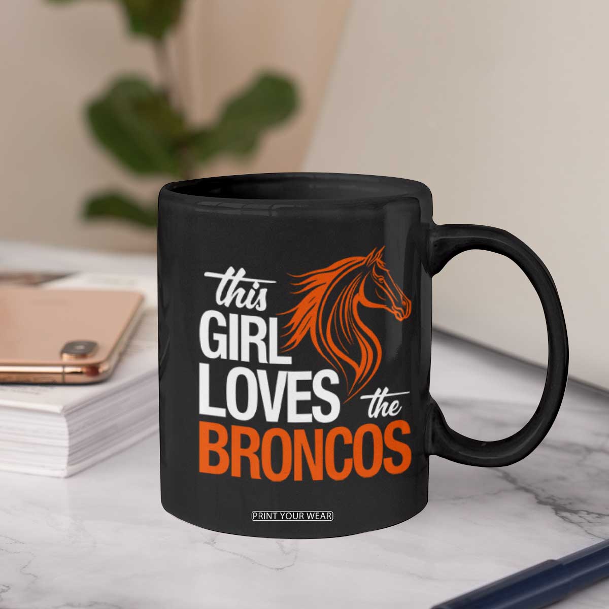 This Girl Loves The DFB Coffee Mug Football Inspirational Game Day Heart Graphic TS10 Print Your Wear