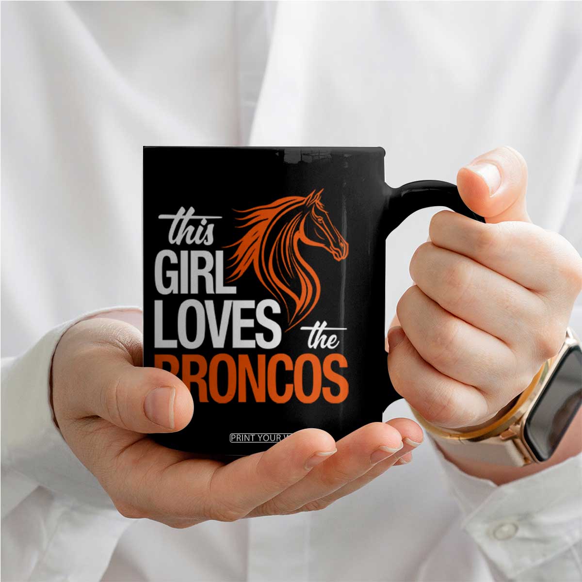This Girl Loves The DFB Coffee Mug Football Inspirational Game Day Heart Graphic TS10 Print Your Wear