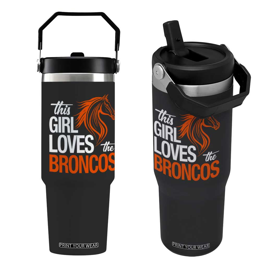 This Girl Loves The DFB Flip Straw Tumbler Football Inspirational Game Day Heart Graphic TS10 One Size: 30 oz Black Print Your Wear
