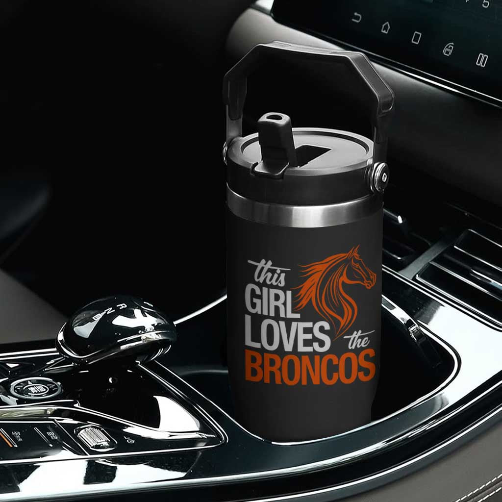 This Girl Loves The DFB Flip Straw Tumbler Football Inspirational Game Day Heart Graphic TS10 Print Your Wear