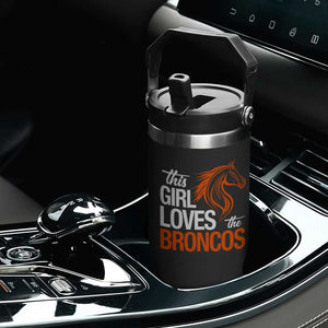This Girl Loves The DFB Flip Straw Tumbler Football Inspirational Game Day Heart Graphic TS10 Print Your Wear