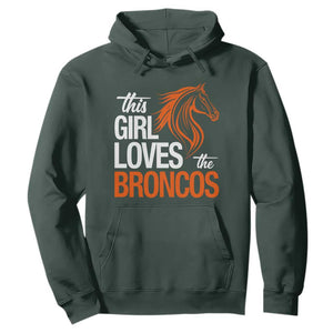 This Girl Loves The DFB Hoodie Football Inspirational Game Day Heart Graphic TS10 Dark Forest Green Print Your Wear