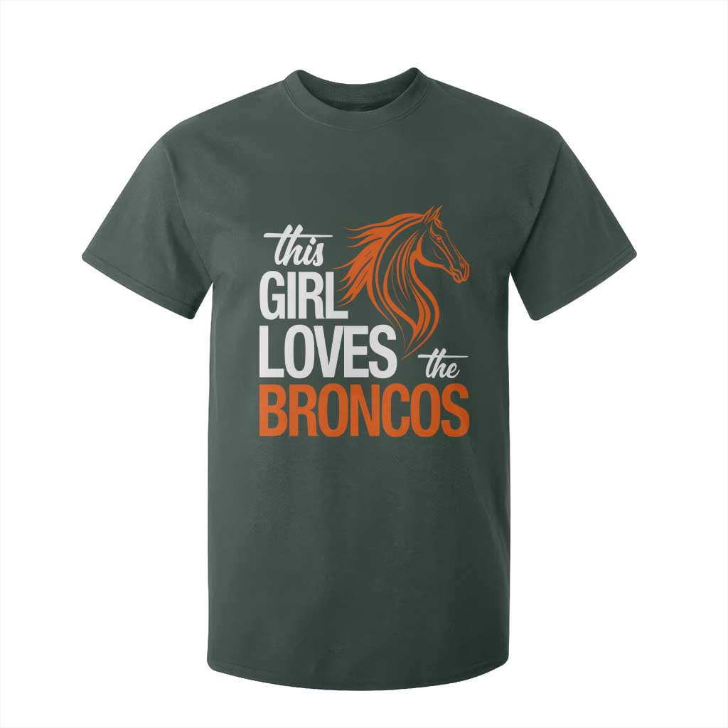 This Girl Loves The DFB T Shirt For Kid Football Inspirational Game Day Heart Graphic TS10 Dark Forest Green Print Your Wear