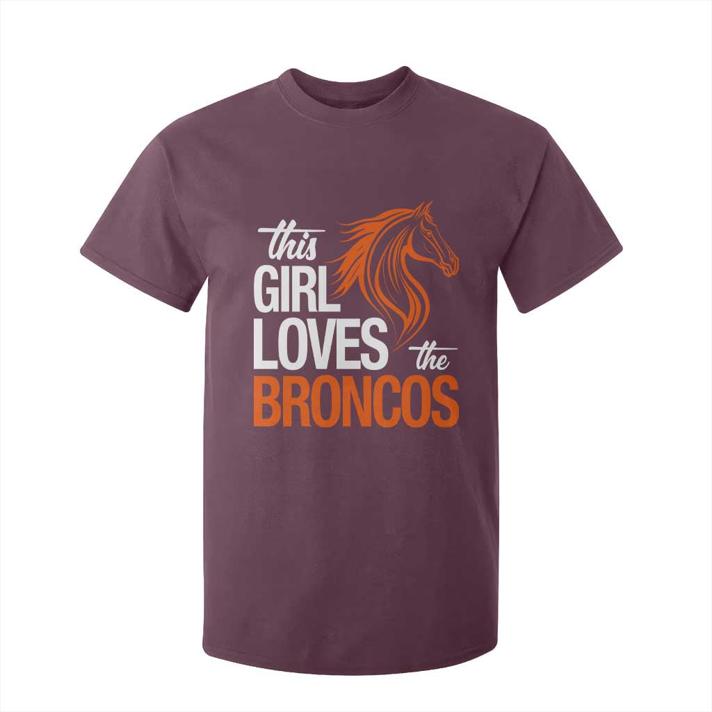 This Girl Loves The DFB T Shirt For Kid Football Inspirational Game Day Heart Graphic TS10 Maroon Print Your Wear