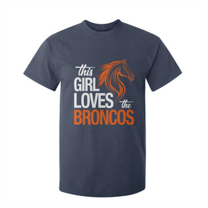 This Girl Loves The DFB T Shirt For Kid Football Inspirational Game Day Heart Graphic TS10 Navy Print Your Wear