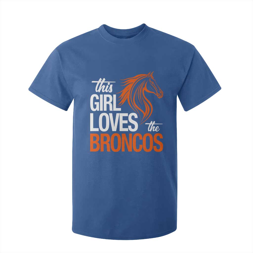 This Girl Loves The DFB T Shirt For Kid Football Inspirational Game Day Heart Graphic TS10 Royal Blue Print Your Wear