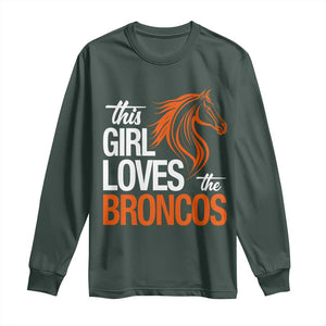 This Girl Loves The DFB Long Sleeve Shirt Football Inspirational Game Day Heart Graphic TS10 Dark Forest Green Print Your Wear