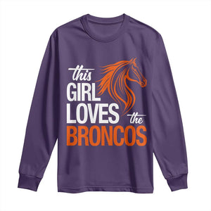 This Girl Loves The DFB Long Sleeve Shirt Football Inspirational Game Day Heart Graphic TS10 Purple Print Your Wear