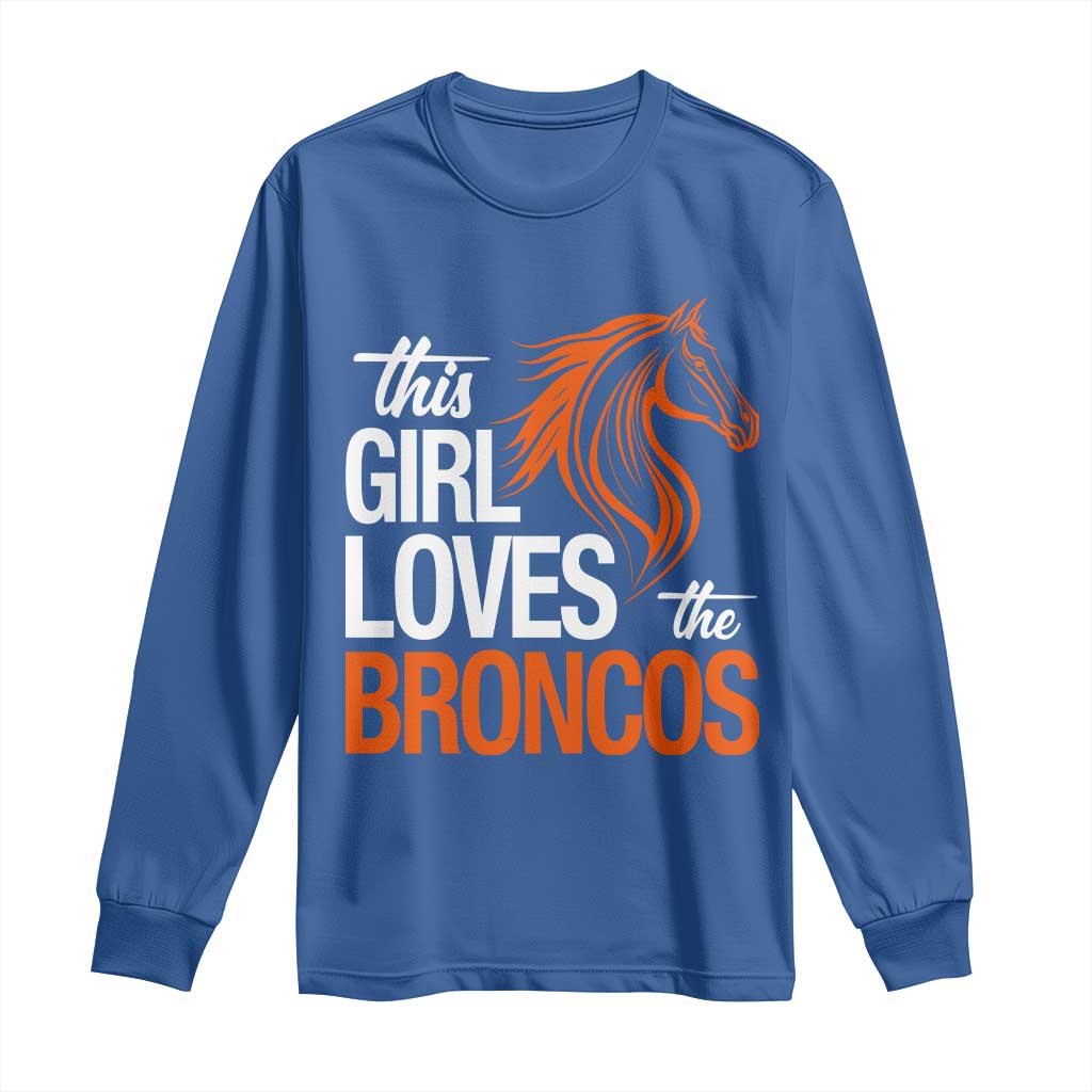 This Girl Loves The DFB Long Sleeve Shirt Football Inspirational Game Day Heart Graphic TS10 Royal Blue Print Your Wear