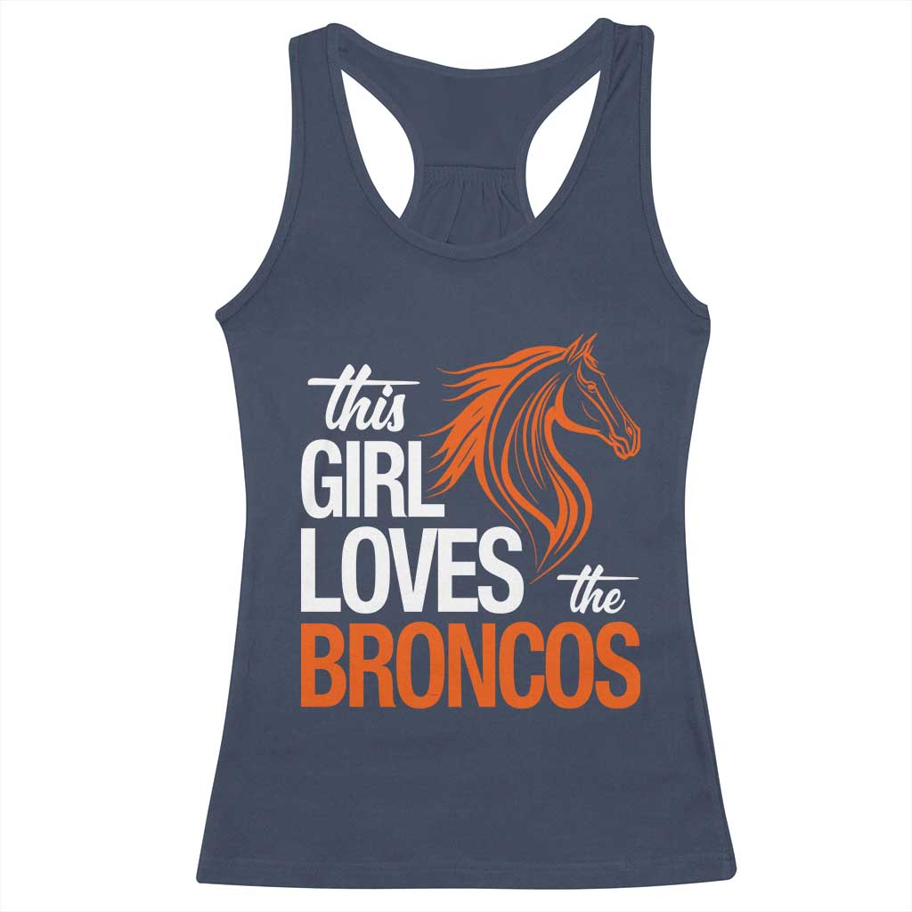 This Girl Loves The DFB Racerback Tank Top Football Inspirational Game Day Heart Graphic TS10 Navy Print Your Wear