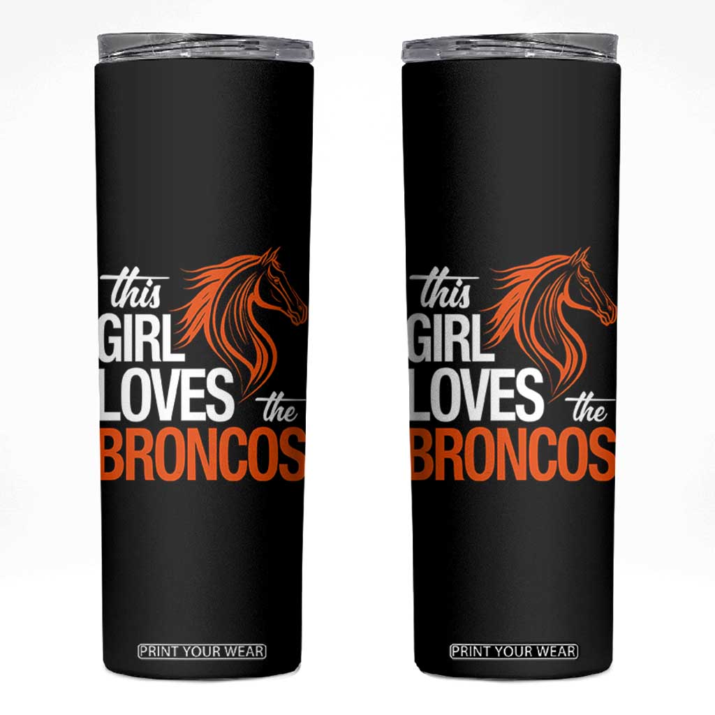 This Girl Loves The DFB Skinny Tumbler Football Inspirational Game Day Heart Graphic TS10 Black Print Your Wear