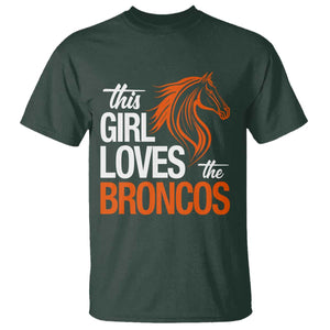 This Girl Loves The DFB T Shirt Football Inspirational Game Day Heart Graphic TS10 Dark Forest Green Print Your Wear