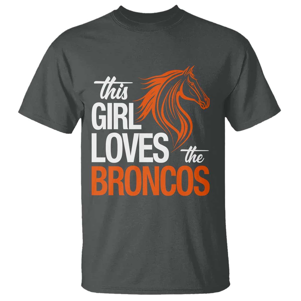 This Girl Loves The DFB T Shirt Football Inspirational Game Day Heart Graphic TS10 Dark Heather Print Your Wear