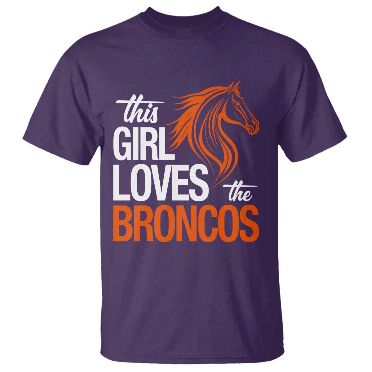 This Girl Loves The DFB T Shirt Football Inspirational Game Day Heart Graphic TS10 Purple Print Your Wear