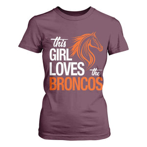 This Girl Loves The DFB T Shirt For Women Football Inspirational Game Day Heart Graphic TS10 Maroon Print Your Wear