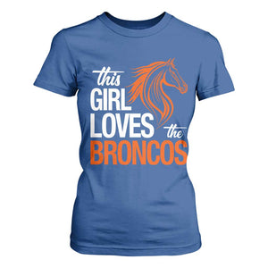 This Girl Loves The DFB T Shirt For Women Football Inspirational Game Day Heart Graphic TS10 Royal Blue Print Your Wear
