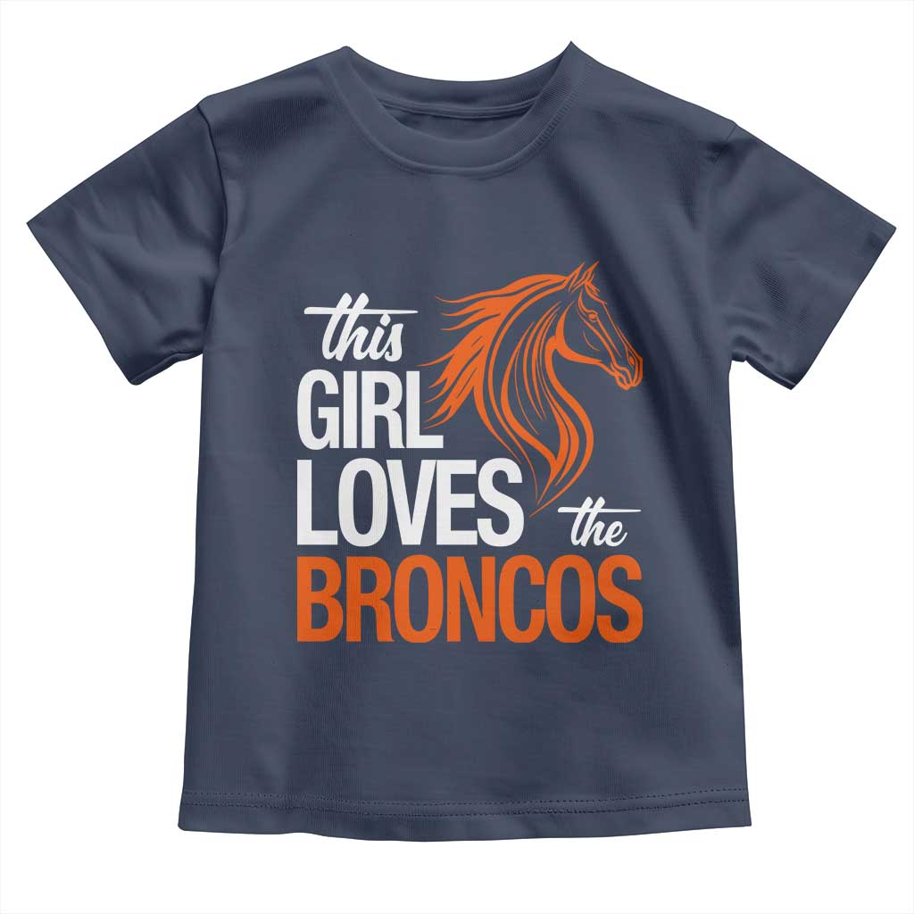 This Girl Loves The DFB Toddler T Shirt Football Inspirational Game Day Heart Graphic TS10 Navy Print Your Wear