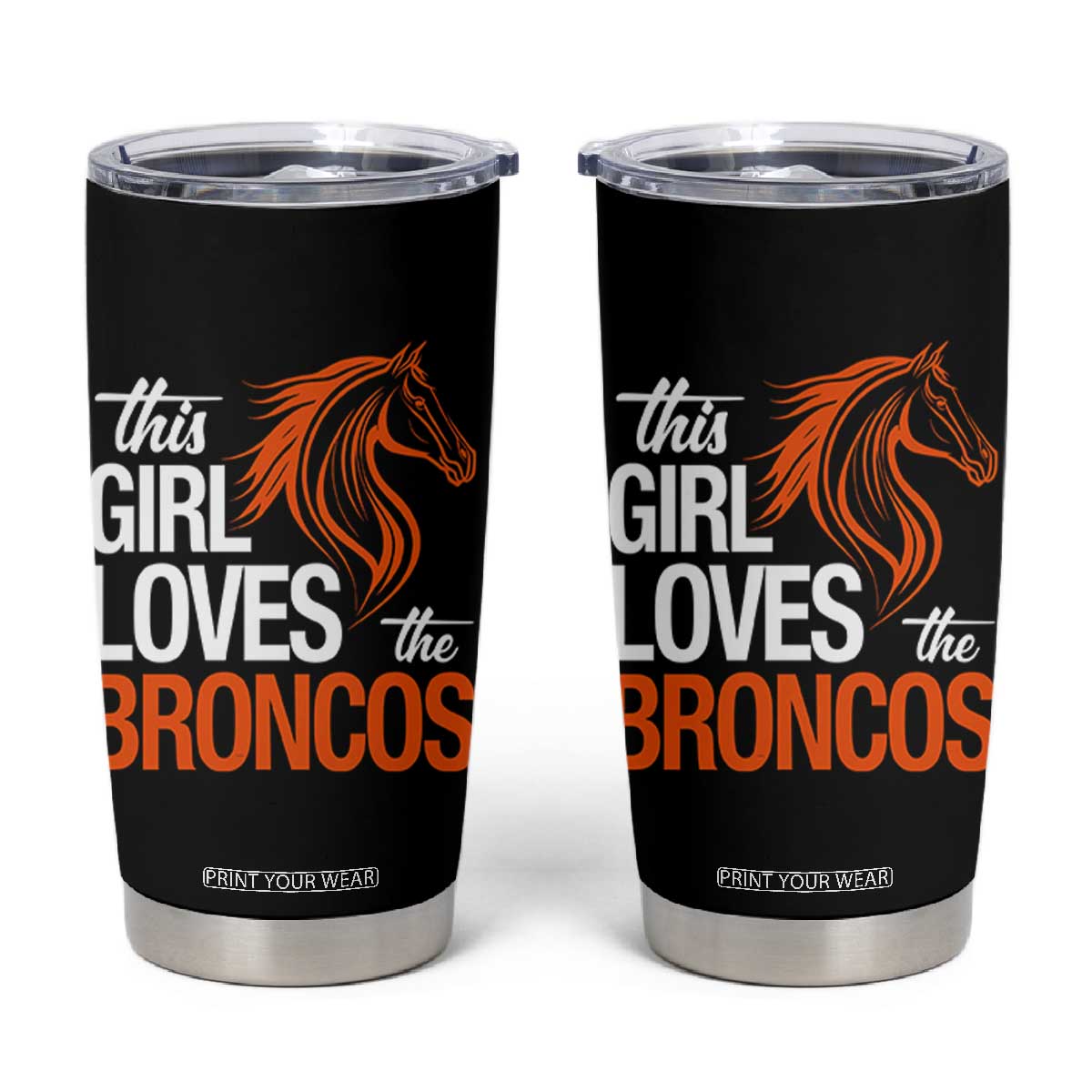 This Girl Loves The DFB Tumbler Cup Football Inspirational Game Day Heart Graphic TS10 Black Print Your Wear