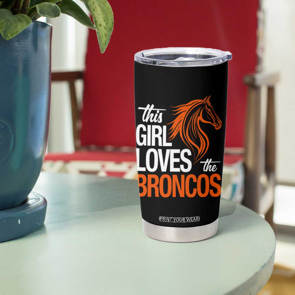 This Girl Loves The DFB Tumbler Cup Football Inspirational Game Day Heart Graphic TS10 Print Your Wear