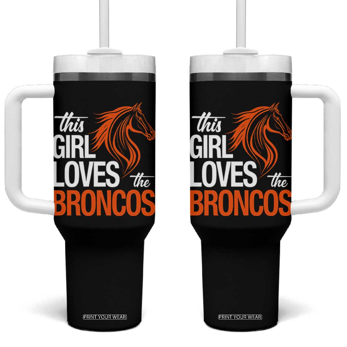 This Girl Loves The DFB Tumbler With Handle Football Inspirational Game Day Heart Graphic TS10 One Size: 40 oz Black Print Your Wear