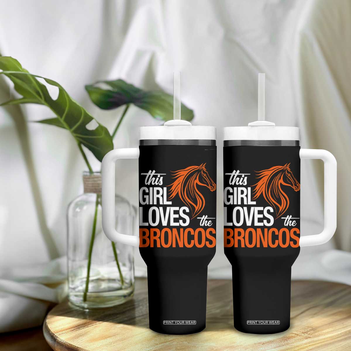 This Girl Loves The DFB Tumbler With Handle Football Inspirational Game Day Heart Graphic TS10 Print Your Wear