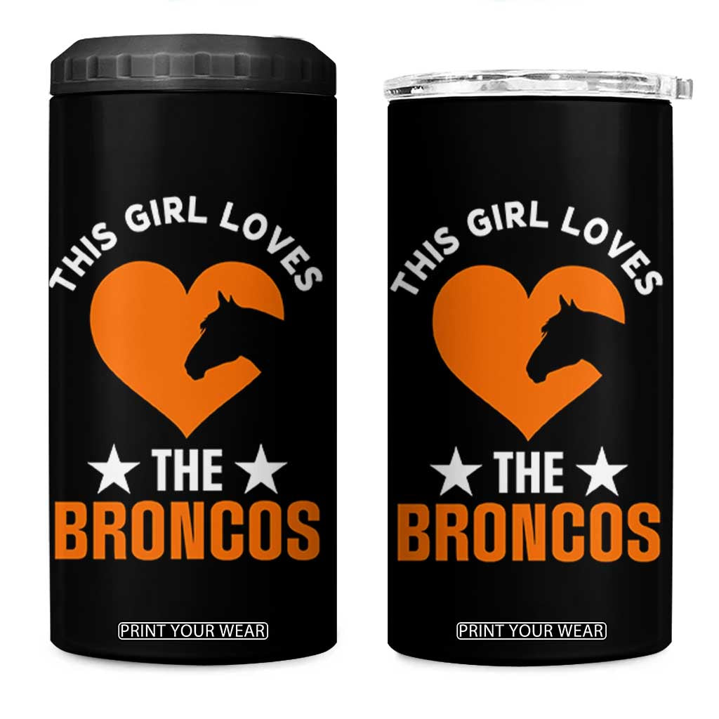 This Girl Loves The DFB 4 in 1 Can Cooler Tumbler Vintage Football Inspirational Game Day TS10 One Size: 16 oz Black Print Your Wear