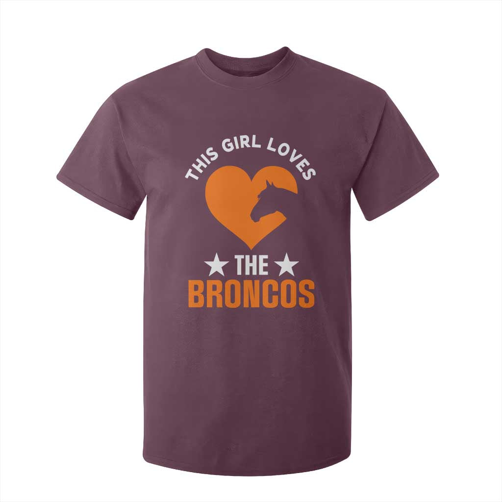 This Girl Loves The DFB T Shirt For Kid Vintage Football Inspirational Game Day TS10 Maroon Print Your Wear