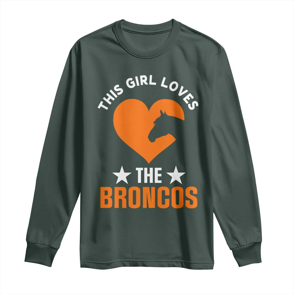 This Girl Loves The DFB Long Sleeve Shirt Vintage Football Inspirational Game Day TS10 Dark Forest Green Print Your Wear