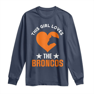 This Girl Loves The DFB Long Sleeve Shirt Vintage Football Inspirational Game Day TS10 Navy Print Your Wear