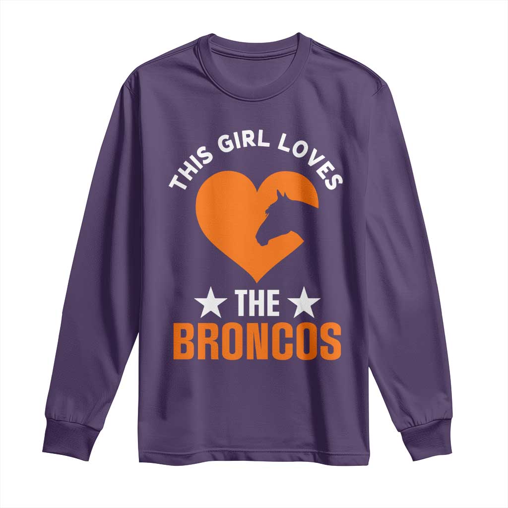 This Girl Loves The DFB Long Sleeve Shirt Vintage Football Inspirational Game Day TS10 Purple Print Your Wear