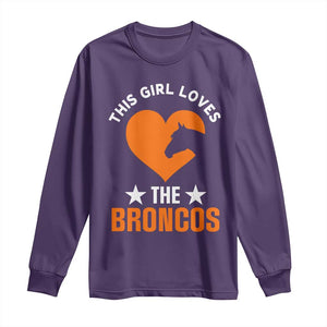 This Girl Loves The DFB Long Sleeve Shirt Vintage Football Inspirational Game Day TS10 Purple Print Your Wear