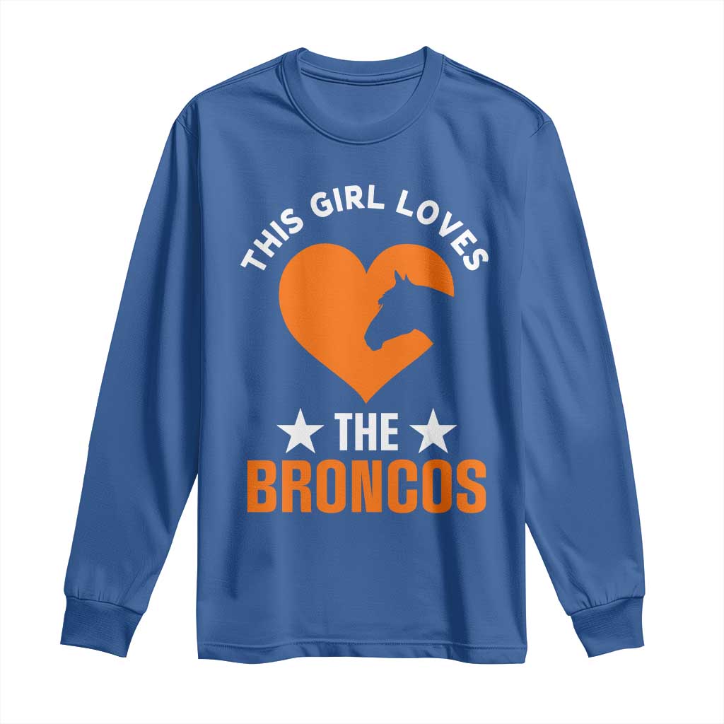 This Girl Loves The DFB Long Sleeve Shirt Vintage Football Inspirational Game Day TS10 Royal Blue Print Your Wear