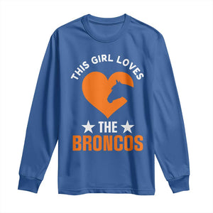 This Girl Loves The DFB Long Sleeve Shirt Vintage Football Inspirational Game Day TS10 Royal Blue Print Your Wear