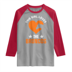 This Girl Loves The DFB Raglan Shirt Vintage Football Inspirational Game Day TS10 Sport Gray Red Print Your Wear