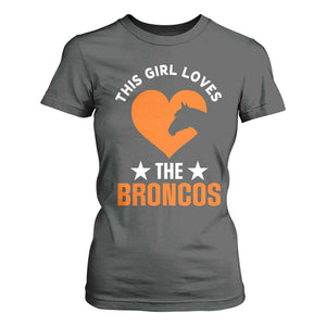 This Girl Loves The DFB T Shirt For Women Vintage Football Inspirational Game Day TS10 Dark Heather Print Your Wear