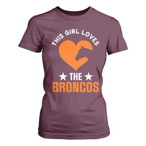 This Girl Loves The DFB T Shirt For Women Vintage Football Inspirational Game Day TS10 Maroon Print Your Wear