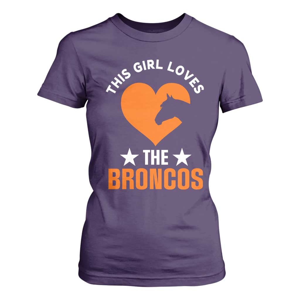 This Girl Loves The DFB T Shirt For Women Vintage Football Inspirational Game Day TS10 Purple Print Your Wear