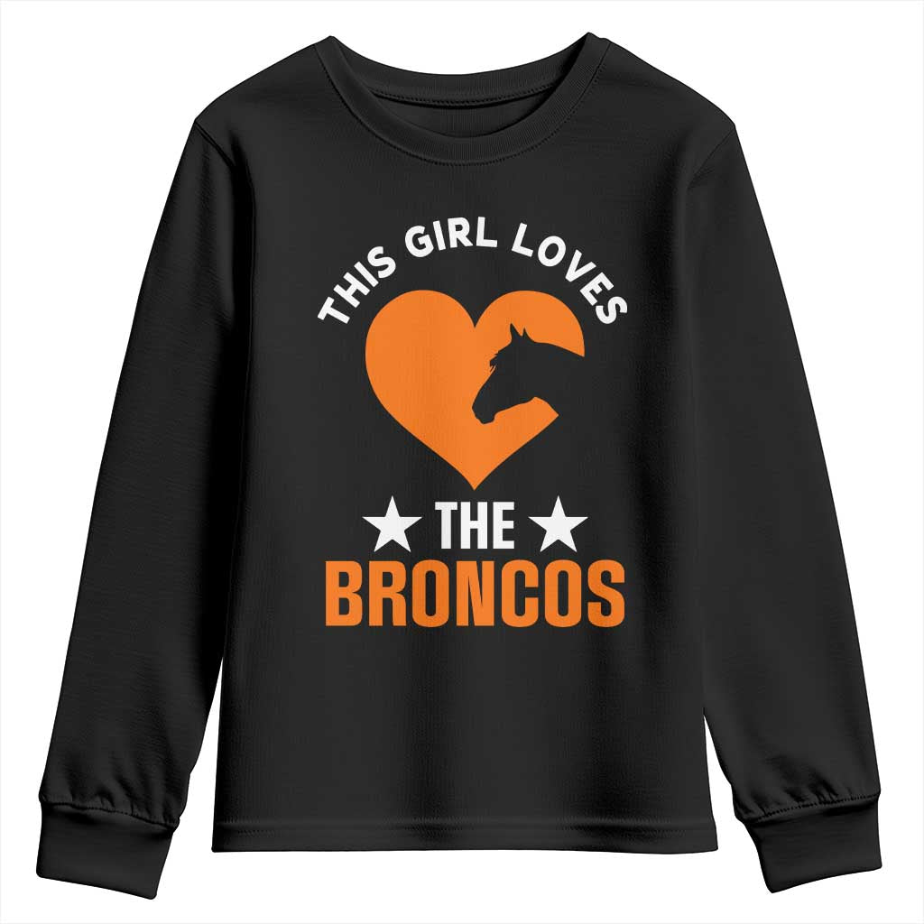 This Girl Loves The DFB Youth Sweatshirt Vintage Football Inspirational Game Day TS10 Black Print Your Wear