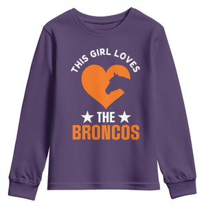 This Girl Loves The DFB Youth Sweatshirt Vintage Football Inspirational Game Day TS10 Purple Print Your Wear