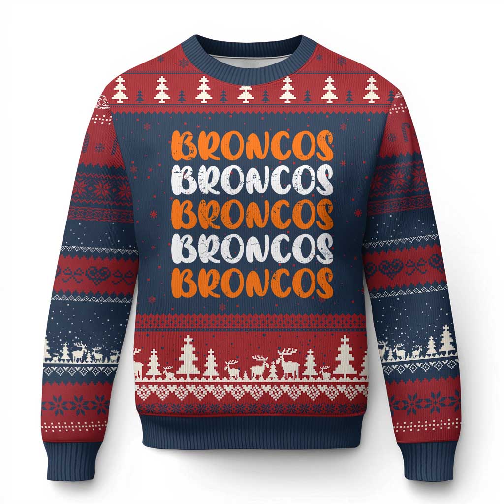 Vintage DFB Ugly Christmas Sweater Retro Novelty Football Inspirational TS10 Navy Red Print Your Wear
