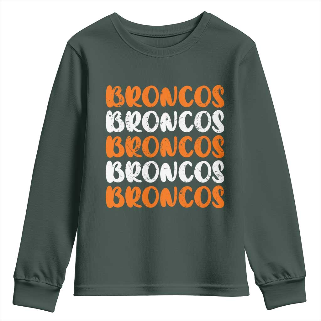 Vintage DFB Youth Sweatshirt Retro Novelty Football Inspirational TS10 Dark Forest Green Print Your Wear