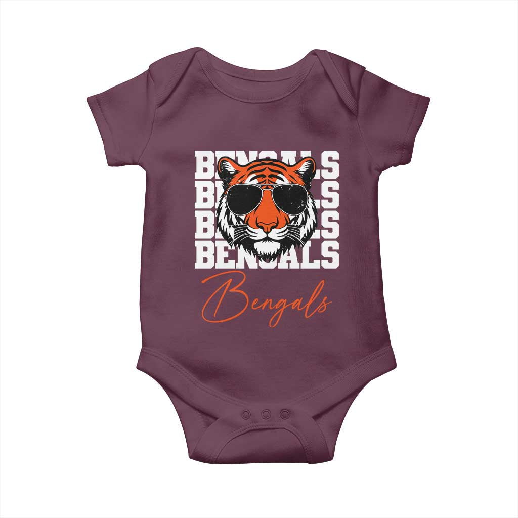 Vintage BFT Baby Onesie Retro Sports Fan Trendy Game Day Gift TS10 Maroon Print Your Wear