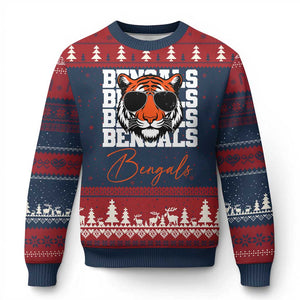 Vintage BFT Ugly Christmas Sweater Retro Sports Fan Trendy Game Day Gift TS10 Navy Red Print Your Wear