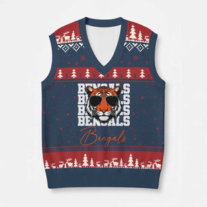 Vintage BFT V-Neck Knit Sweater Vest Retro Sports Fan Trendy Game Day Gift TS10 Navy Red Print Your Wear