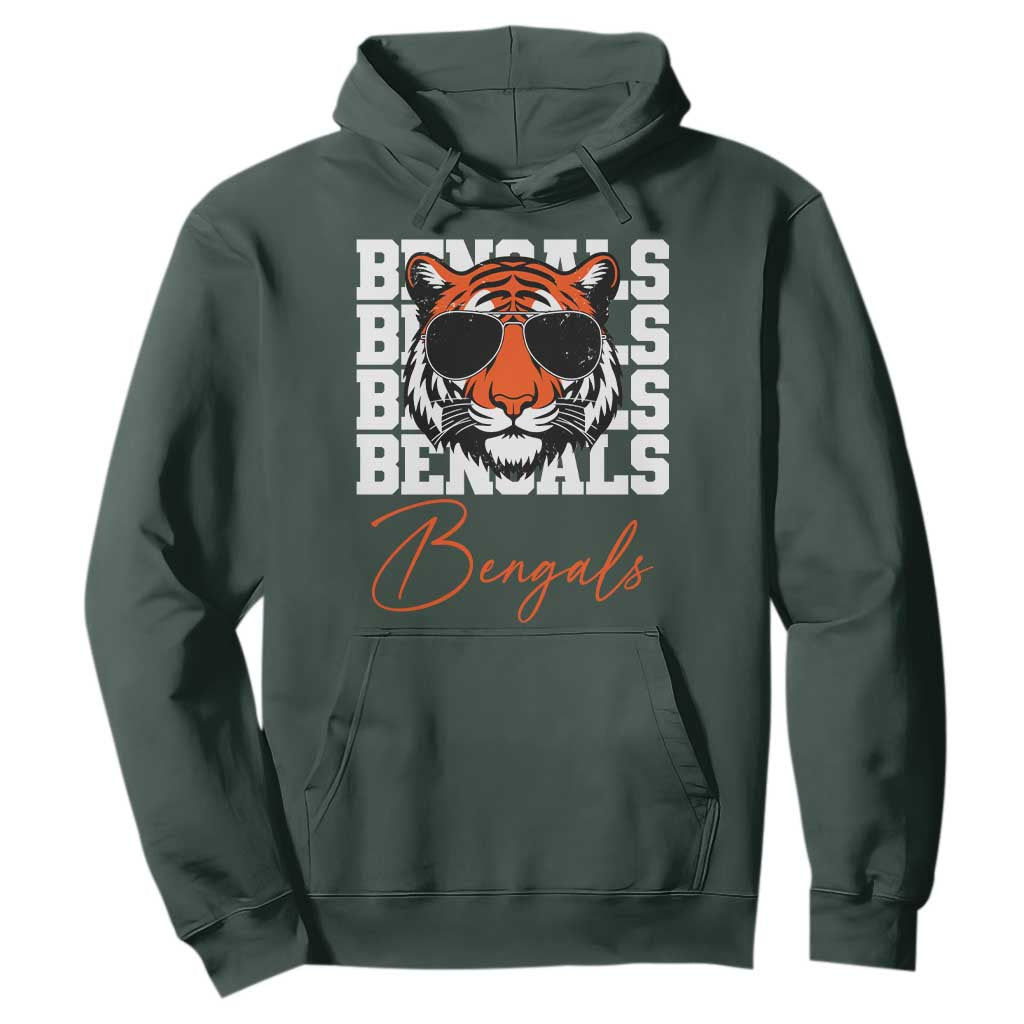 Vintage BFT Hoodie Retro Sports Fan Trendy Game Day Gift TS10 Dark Forest Green Print Your Wear