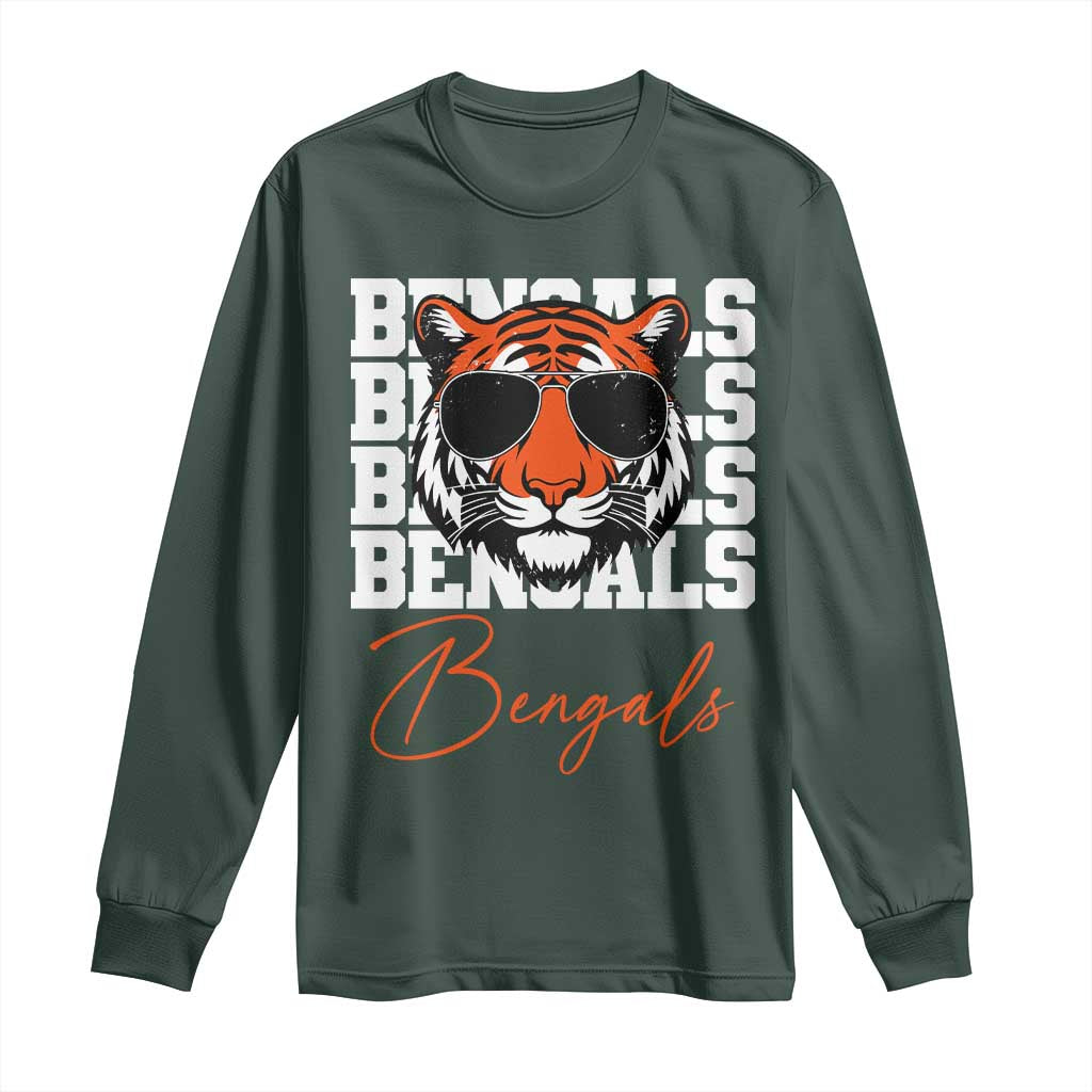 Vintage BFT Long Sleeve Shirt Retro Sports Fan Trendy Game Day Gift TS10 Dark Forest Green Print Your Wear